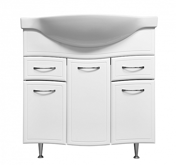 Тумба с раковиной напольная Stella "Концепт 90" белая