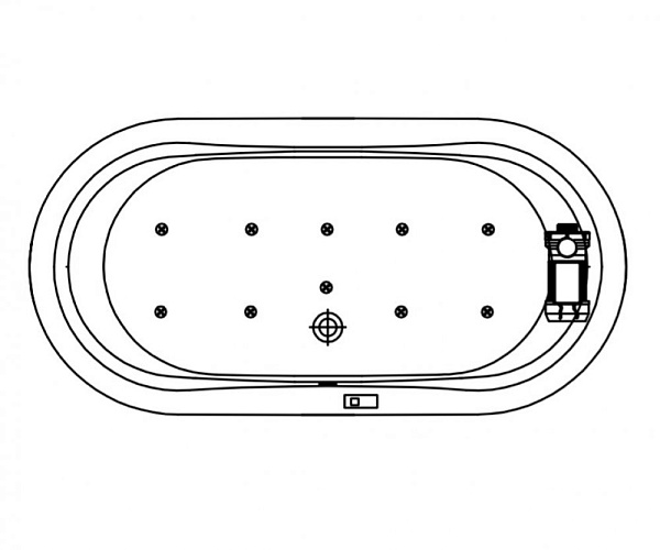 Акриловая ванна Kolpa-San Siris-FS Air 178х88