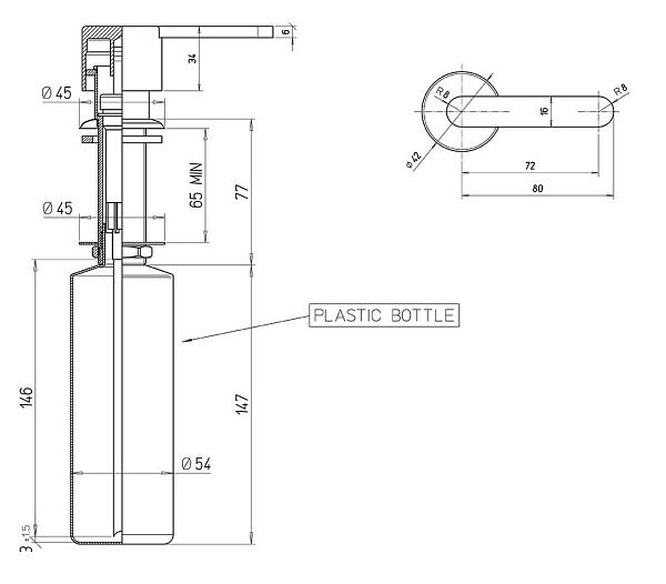 Дозатор для жидкого мыла Paini 53CRDISP1DE