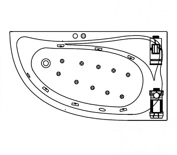 Акриловая ванна Kolpa-San Calando Superior 160х90 L (левая)