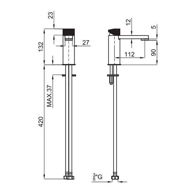 Смеситель для раковины Noken Tono N109390065