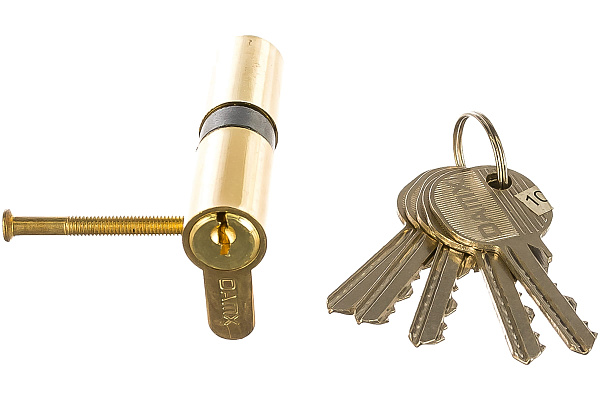 Цилиндровый механизм простой MSM ключ-ключ N70mm PB полированная латунь