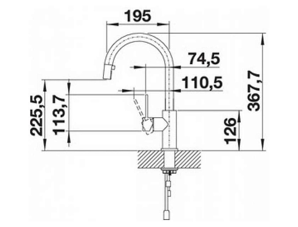 Смеситель для кухни Blanco Candor-S (нержавеющая сталь)
