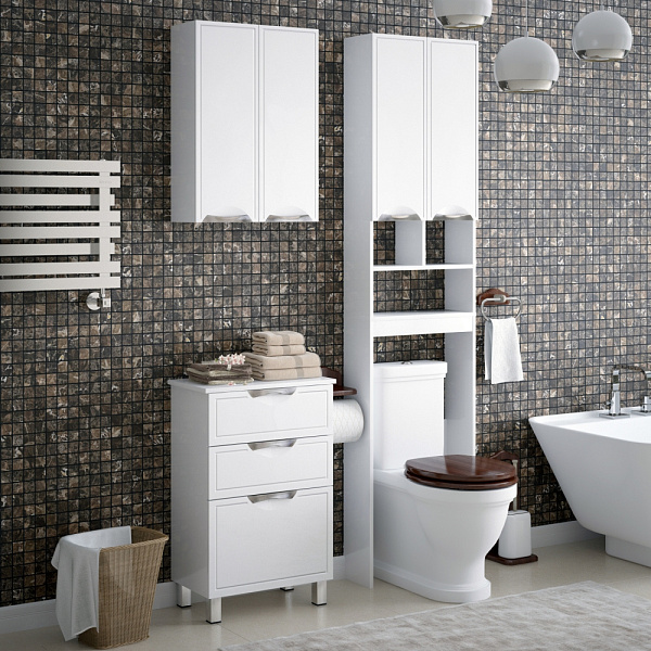 Шкаф-пенал напольный COROZO "Монро 55" белый