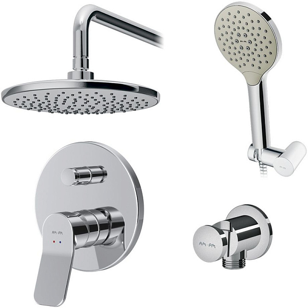 Смеситель для ванны и душа c душевым набором Am.Pm X-Joy FB85A1RH20