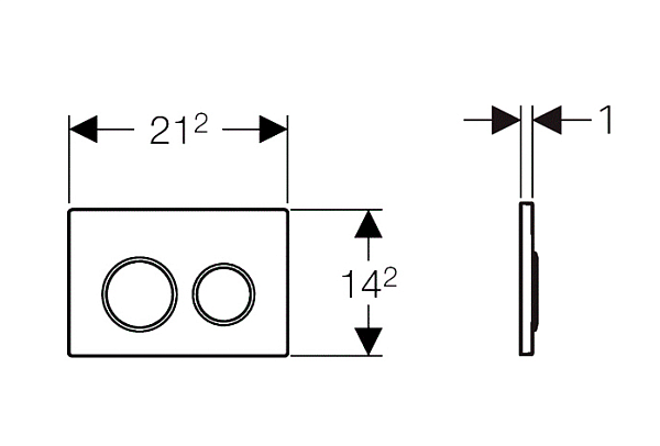 Кнопка смыва Geberit Omega Type 20 115.085.KH.1 хром глянец