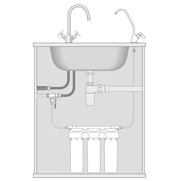 Фильтр под мойку НОВАЯ ВОДА Praktic EU200