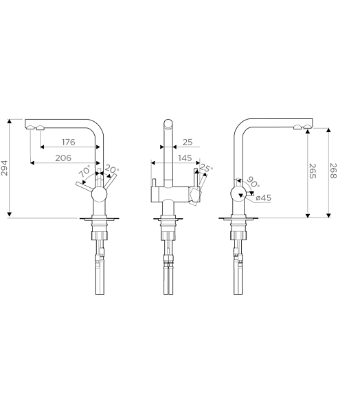 Смеситель для кухни Omoikiri Nagano