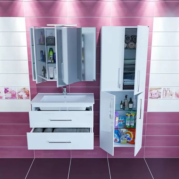 Тумба с раковиной подвесная СаНта Вегас 85 226033