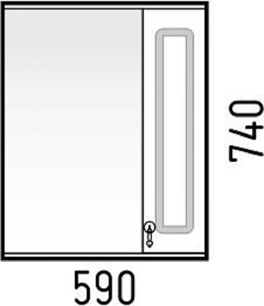 Зеркало-шкаф COROZO "Элегия Ретро 60" белый