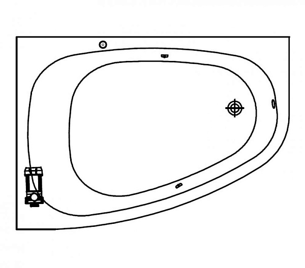 Акриловая ванна Kolpa-San Beatrice Oxygen 170х110 R (правая)