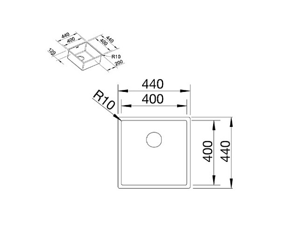 Кухонная мойка Blanco Claron 400-U