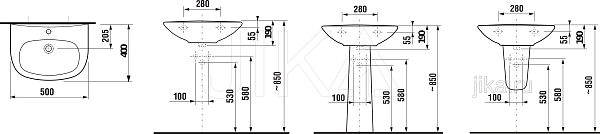 Раковина подвесная Jika Zeta 50