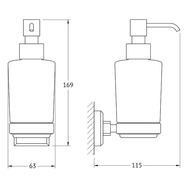 Дозатор с держателем Artwelle Hagel 9933A