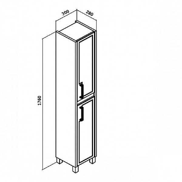 Шкаф-пенал Runo "Гранада 30" R