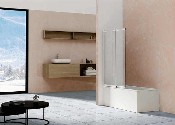 Стеклянная шторка на ванну Vincea 100x145 VSB-1E100CL