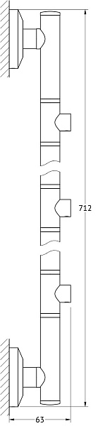 Штанга для 3-х аксессуаров FBS Standard STA 078