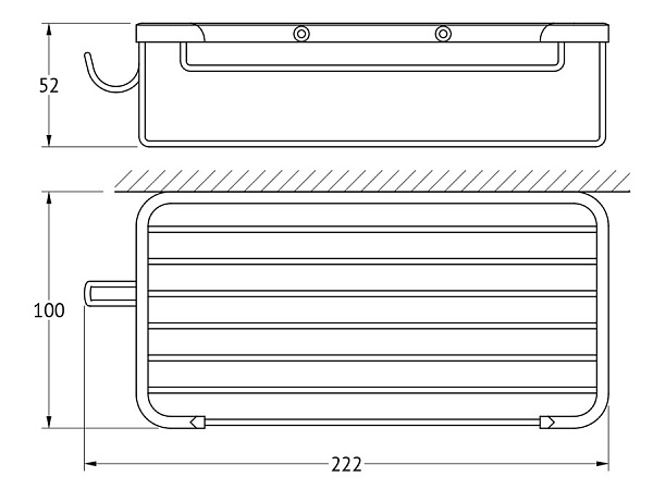 Полка-решетка с крючком FBS Ryna RYN 019