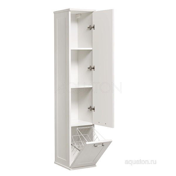 Шкаф-пенал подвесной Aquaton "Леон" дуб белый