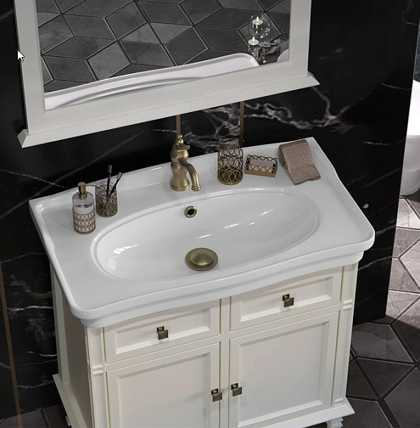 Тумба с раковиной Opadiris "Кантара 85" слоновая кость