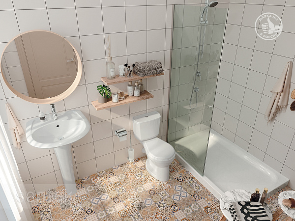 Унитаз компакт напольный Santek Бриз с диагональным выпуском 1.WH30.2.138