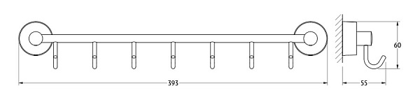 Штанга с 7-ю крючками FBS Nostalgy NOS 028