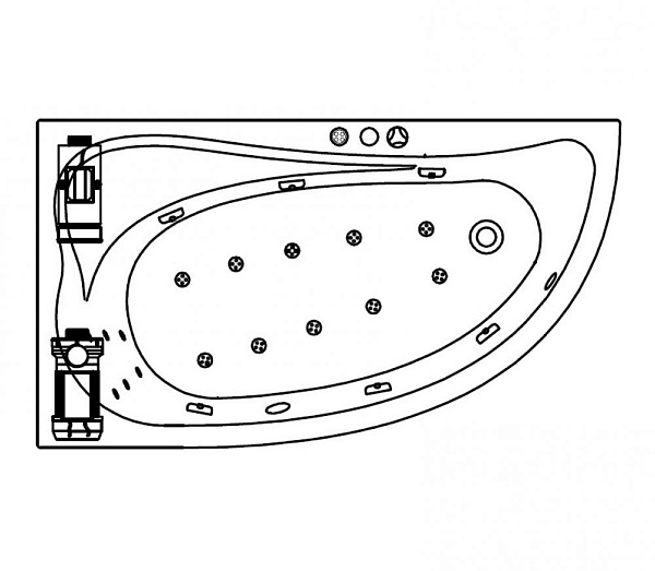 Акриловая ванна Kolpa-San Calando Magic 160х90 R (правая)