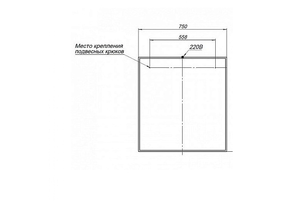 Зеркало Aquanet Nova Lite 75 белый глянец LED