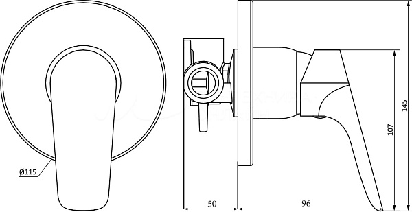 Смеситель скрытого монтажа Damixa RedBlu Origin Bit 777500000