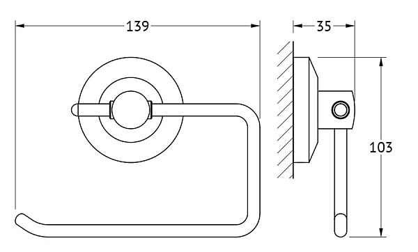 Держатель туалетной бумаги FBS Standard STA 056