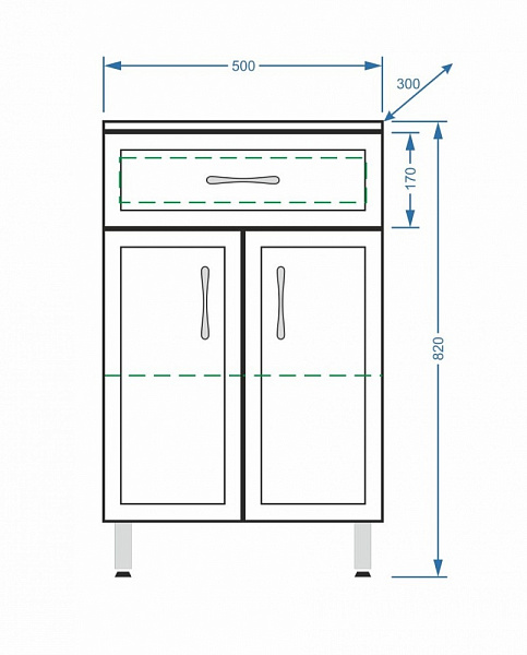 Тумба напольная Stella "Концепт 50" белая