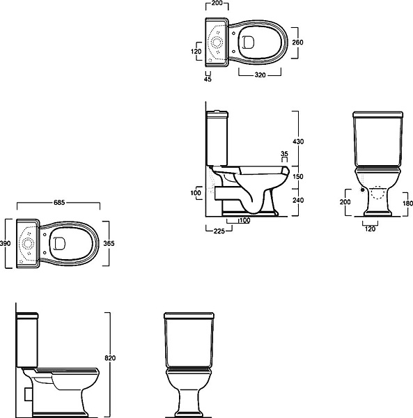 Унитаз компакт напольный Simas Arcade AR 831