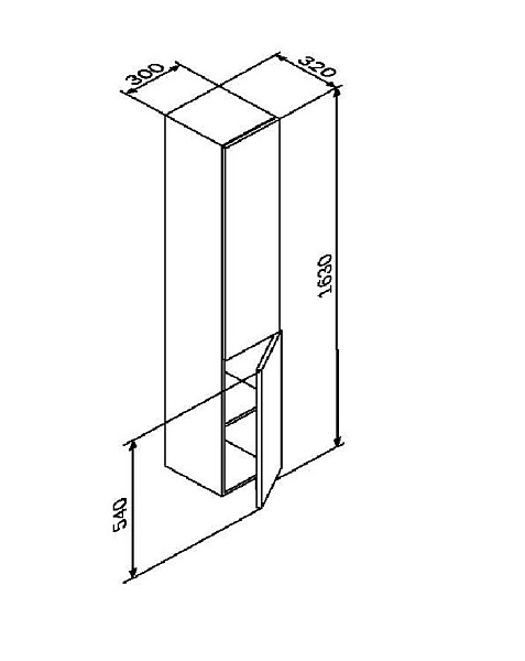 Шкаф-пенал подвесной AM.PM Gem M90CHR0306GM