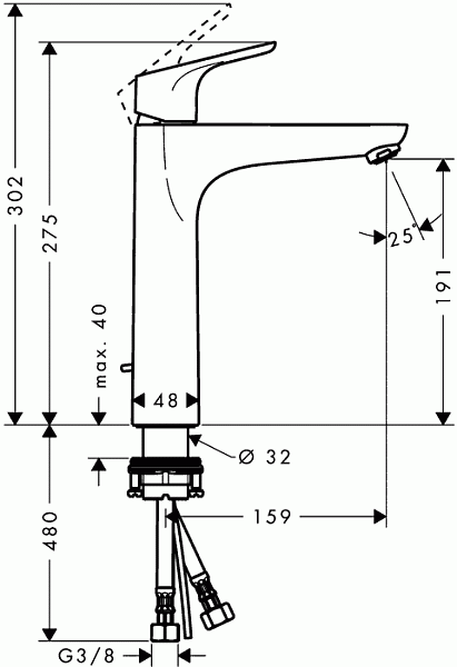 Смеситель для раковины Hansgrohe Focus 31608000