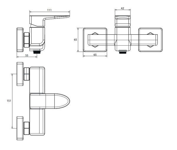 Смеситель для душа Omnires Siena SN7340CR хром