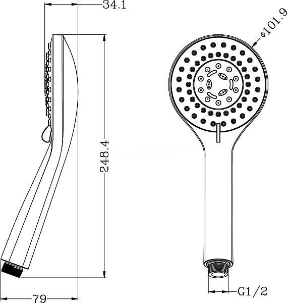Душевая система со смесителем термостатический Omnires Y Y1234ALCR хром