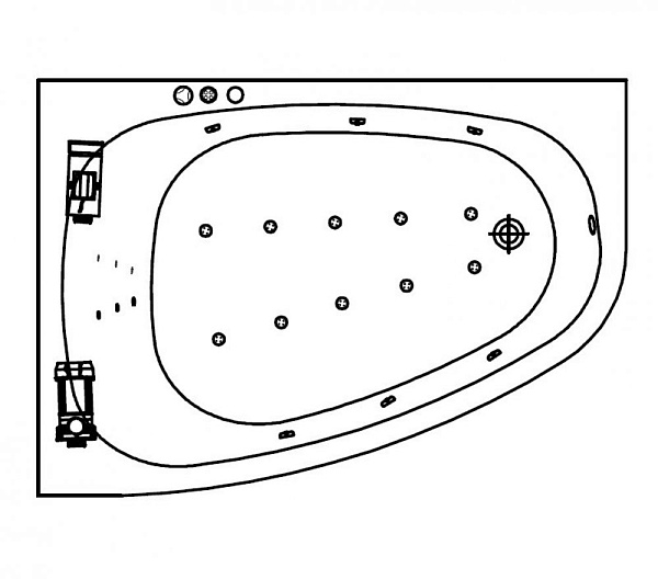 Акриловая ванна Kolpa-San Beatrice Magic 170х110 R (правая)