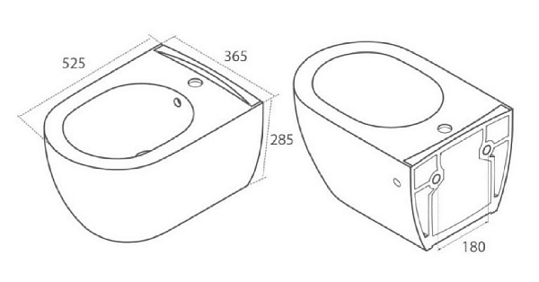 Унитаз подвесной Boheme Bianca 963-2