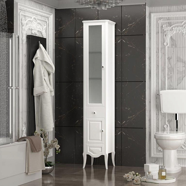 Шкаф-пенал Opadiris Брунелла 38 белый матовый