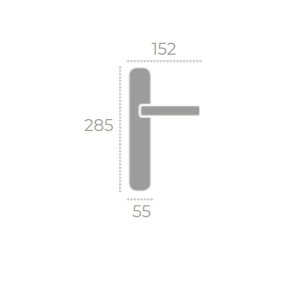 Дверная ручка на планке Melodia Isabel 266 Cyl Demetra 