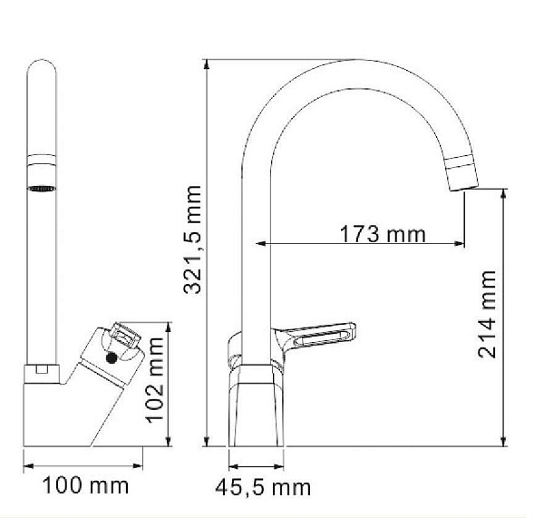 Смеситель для кухни WasserKraft Ruhr 24407