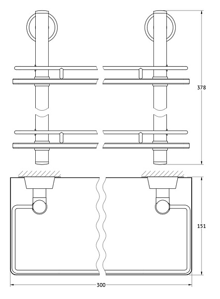 Полка 2-х ярусная FBS Vizovice VIZ 062