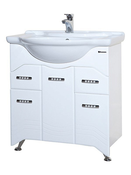 Тумба с раковиной Bellezza "Дрея 75" белая 