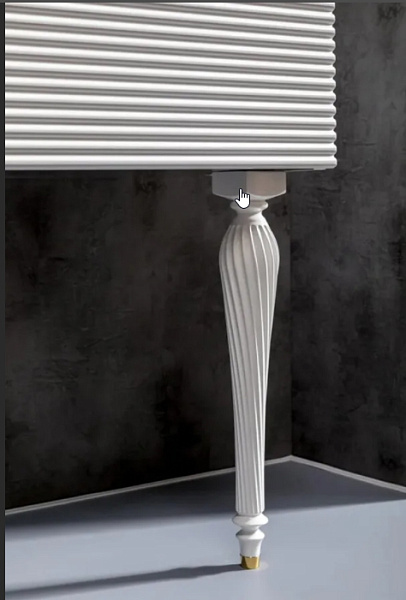 Комплект ножек Armadi Art Vallessi Avangarde Spirale 45 см белые 2 шт