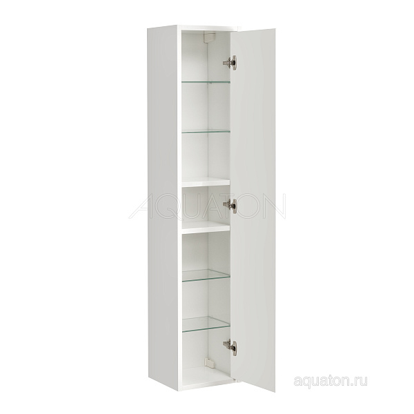 Шкаф-пенал подвесной Aquaton "Римини" белый глянец
