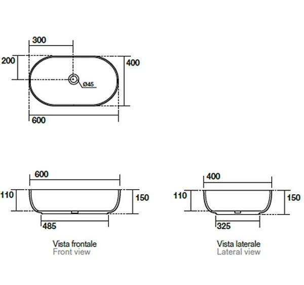 Умывальник накладной Kerasan Nolita