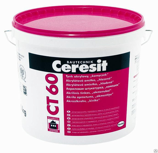 Штукатурка декоративная акриловая Ceresit СТ 63 короед 3 мм. база 25 кг