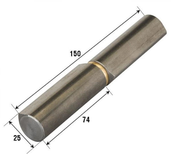 Петля приварная для металлических дверей ALDEGHI 22x25 мм 1248AL15