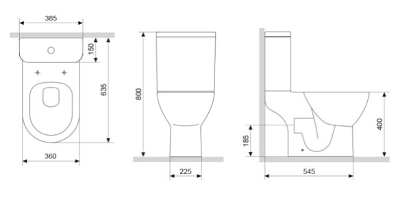Унитаз-компакт с микролифтом Damixa 468600SC