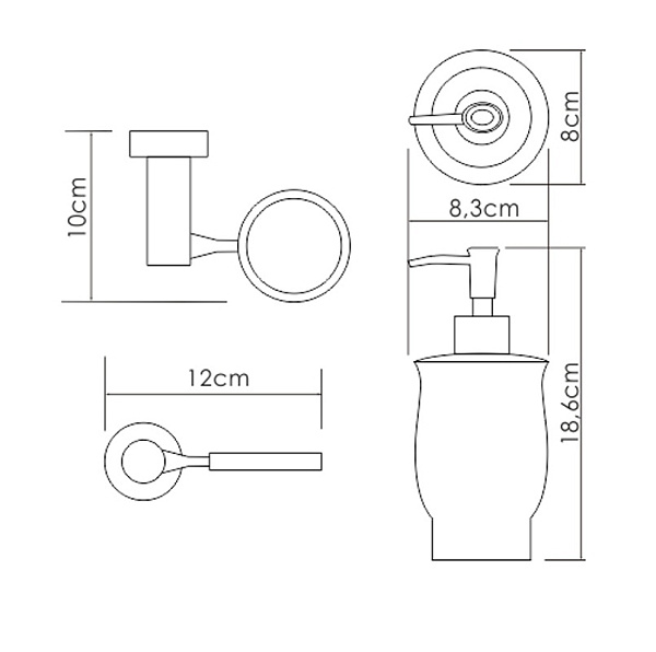 Дозатор с держателем WasserKraft K-24299
